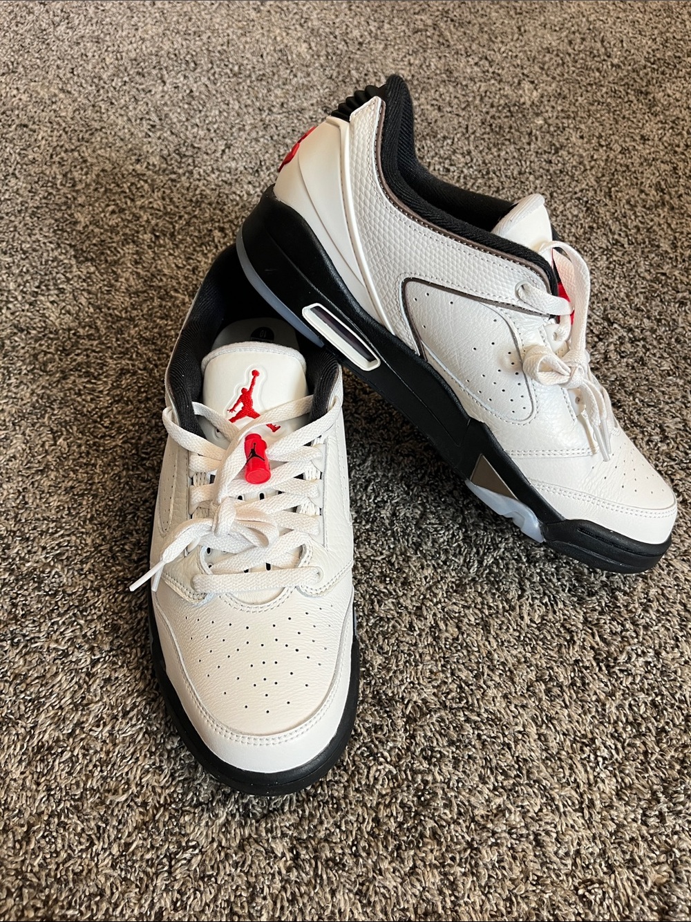 NWOT Air Jordan Men's Low-Top Sneakers - White/Black/Red